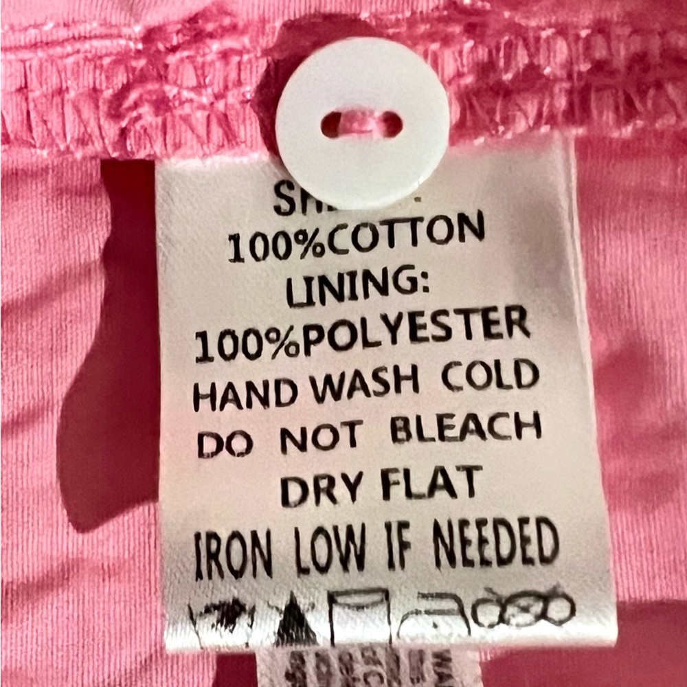 Peach Love California Pink Baby Doll Dress Sequin patches & sequin hem sz L - Picture 14 of 14